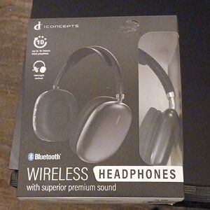 NWT I Concepts Black Wireless Bluetooth Headphones